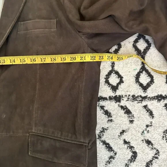 Stetson Western Wear Two-Button Jacket Suede Leather Brown Men's Size XL